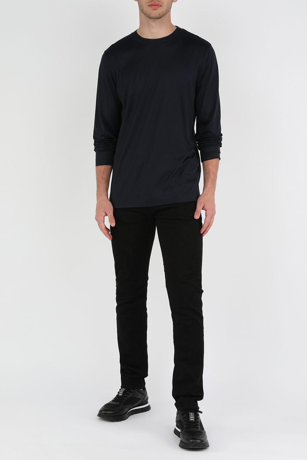 חולצת טי ארוכה כחולה